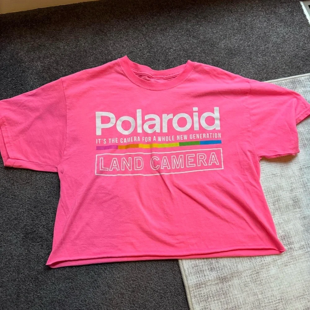 Polaroid Pink Land Camera T-Shirt